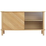UMAGE Vitrina iz masivnega hrasta z drsnimi vrati v naravni barvi 135x73,5x48 cm Italic – | Shoptok.si