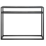 Spinder Design Crni pomoćni stol s hrastovom pločom stola 30x120 cm Daniël – Cijene