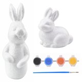  Set zum Bemalen von Styropordekorationen, 4 Hasen, Pinsel | Shoptok.si