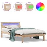 vidaXL krevetna konstrukcija smeđa 75 x 190 cm čvrsta borova drva | shoptok.hr