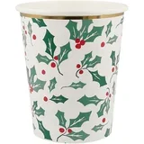 Papirnate jednokratne čaše u setu 8 kom Holly Pattern –