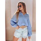 DStreet Koszula damska oversize muślinowa MUSLINEA niebieska | shoptok.hr