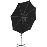  Konzolni vrtni suncobran s čeličnim stupom 300 cm crni | shoptok.hr