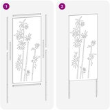  Privatnost u vrtu Cvjetni Srebrno 50 x 140 cm Nehrđajući čelik | shoptok.hr