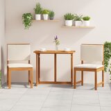 vidaXL Krem bela, les Trd les, poliester Srednja Snemljive prevleke | Shoptok.si