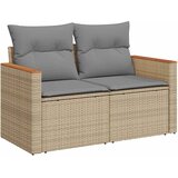  6-dijelni set vrtnih sofa s jastucima bež od poliratana bagrem | shoptok.hr