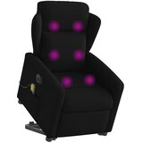  Električni masažni naslonjač na podizanje od tkanine crni | shoptok.hr