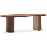 Kave Home Okrogla jedilna miza z mizno ploščo v orehovem dekorju 100x240 cm Nealy – | Shoptok.si