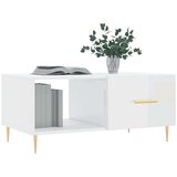  Stolić za kavu sjajni bijeli 90 x 50 x 40 cm konstruirano drvo | shoptok.hr