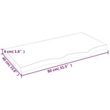 Stolna ploča tamnosiva 80x40x(2-4) cm obrađena masivna hrast | shoptok.hr