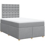 vidaXL Krevet s oprugama i madrac svjetlosivi 120 x 200cm od tkanine | shoptok.hr
