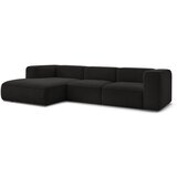 Bobochic Paris Crna kutna garnitura od bouclé tkanine (s lijevim kutom) Zephyr – | shoptok.hr