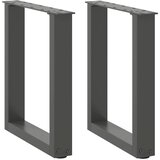  Noge za klub stolić U-oblik 2 kom antracit 28 x (42-43) cm čelik | shoptok.hr