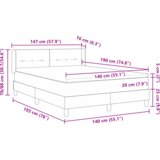  Postelja boxspring z vzmetnico Temno rjava 140 x 190 cm, (5000127142) | Shoptok.si