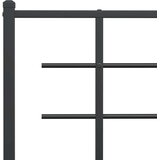  Metalni okvir za krevet s uzglavljem crni 183x213 cm | shoptok.hr