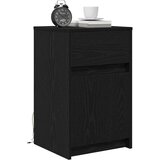  LED noćni ormarić s ladicama 2 pcs Crni hrast 38 x 34 x 61 cm | shoptok.hr