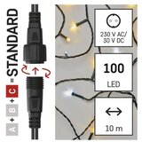 STANDARD LED povezovalna utripajoča božična veriga, 10 m, zun. in notr., topla/hladna bela | Shoptok.si