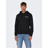 Only Men's Black Hoodie & SONS Bryce - Men Cene