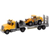 Lean_Toys Rumeni tovornjak Lora z bagrom | Shoptok.si
