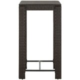 Vrtni barski stol smeđi 60 5 x 60 5 x 110 5 cm od poliratana | shoptok.hr