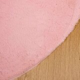  Faux Rabbit Fur Rug Olite Ružičasta Ø 100 cm Poliester | shoptok.hr