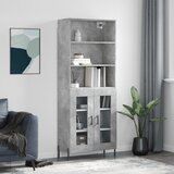 The Living Store Visoka komoda betonsko siva 69,5x34x180 cm inženirski les - Visoka Omara, (21435742) Cene