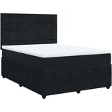vidaXL Krevet s oprugama i madracem crni 140 x 190 cm baršunasti | shoptok.hr