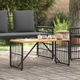 Vanjski stol Crna 80 x 40 x 40 cm Čelik i Poli Ratan | shoptok.hr