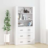  Visoka komoda bijela od konstruiranog drva | shoptok.hr