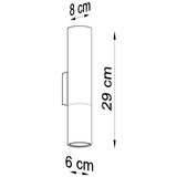 Sollux Črna/v srebrni barvi kovinska stenska svetilka ø 6 cm Longbot – | Shoptok.si