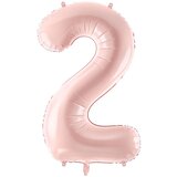 PARTY DECO balon folija številka ''2'', 72cm, svetlo roza | Shoptok.si