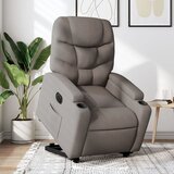 Maison Chic Električni naslanjač - Relax naslanjač s funkcijo vstajanja taupe blago, (22062590) | Shoptok.si