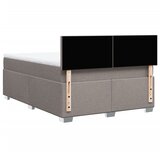  Krevet s oprugama i madracem smeđesivi 140 x 190 cm od tkanine | shoptok.hr