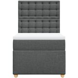  Krevet s oprugama i madracem tamnosivi 90 x 190 cm od tkanine | shoptok.hr