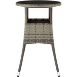  Vrtni stol Ø 60 x 75 cm od kaljenog stakla i poliratana sivi | shoptok.hr