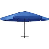 vidaXL Vrtni suncobran s aluminijskom šipkom 600 cm azurno plavi | shoptok.hr