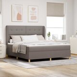  Krevet s opruga kutije Sivo-smeđa 200 x 180 cm tkanina | shoptok.hr