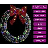 vidaXL Venec z LED lučmi večbarvno 90 cm Akril | Shoptok.si