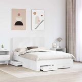  Konstrukcija postelje Bela 140 x 200 cm Konstruiran les, (5000102270) | Shoptok.si