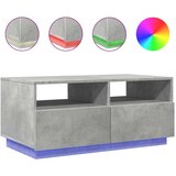 Maison Chic Klubska mizica - kavna mizica - Nizka mizica z LED lučkami betonsko siva 90x49x40 cm, (21752057) Cene