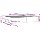  Okvir za krevet bijeli 200 x 200 cm od konstruiranog drva | shoptok.hr