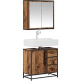 Set namještaja za kupaonicu 2 pcs Staro drvo Konstruirano drvo | shoptok.hr