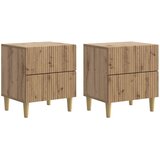 vidaXL Noćni ormar s ladicama 2 pcs Hrast artisan 43 x 34 5 x 48 cm - Hrast artisan 2 | shoptok.hr