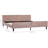  Okvir za krevet ružičasti baršunasti 200 x 200 cm | shoptok.hr