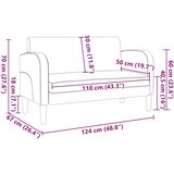  Dvosjed kauč smeđa 110 cm umjetna koža | Eponuda.com