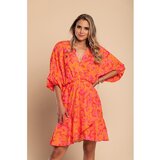 Fenzy Elegantna Mini Obleka S Potiskom Toretta, Fuksija | Shoptok.si