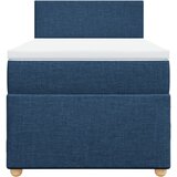  Krevet s oprugama i madracem plavi 100 x 200 cm od tkanine | shoptok.hr