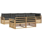  Set vanjskih sofa 7 kom. Bijela i antracit Poliester Smeđa 329 x 170,5 x 73 cm | shoptok.hr