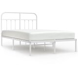  Metalni okvir za krevet s uzglavljem bijeli 120x200 cm | Eponuda.ba