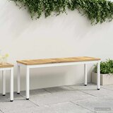  Vrtna klupa 108,5 x 35 x 45 cm Čvrsto drvo akacije Bijela | shoptok.hr
